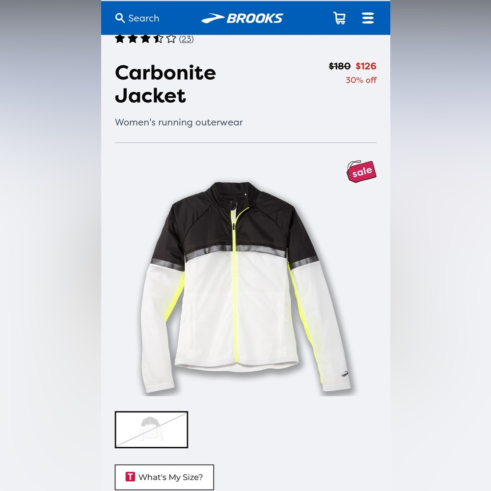 Brooks Carbonite Jacket size large. Great visibility and very light weight